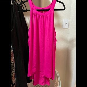 NWT Torrid neon pink hi-lo goddess tank sz 1